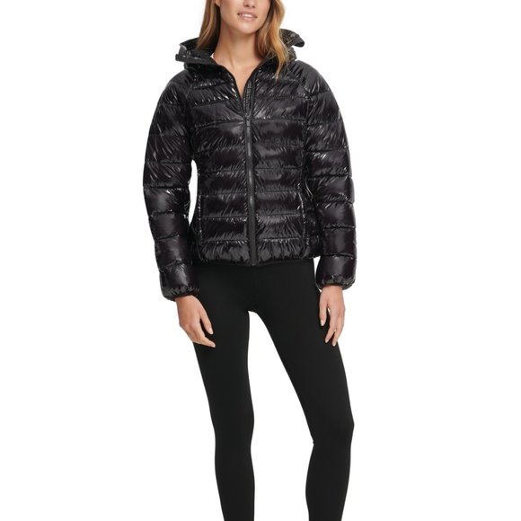 Dkny Jackets & Blazers - Dkny High-Shine Puffer Jacket Black Size XL
